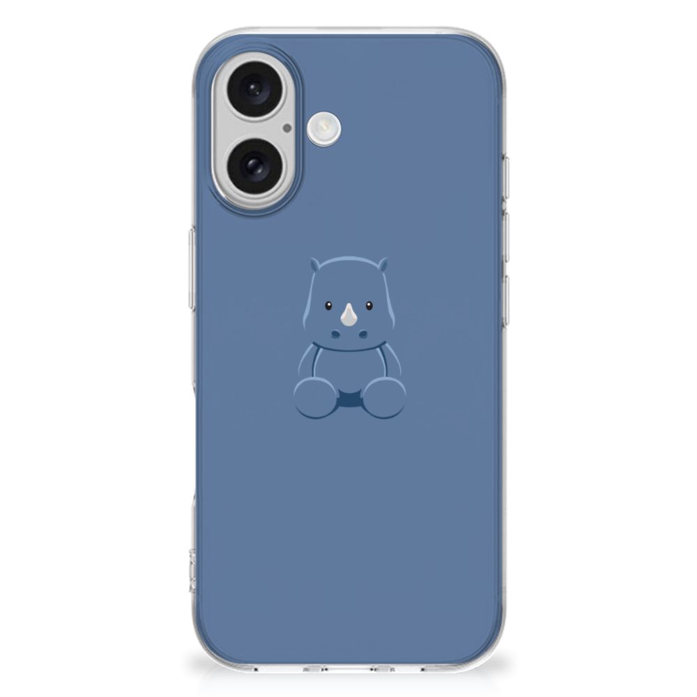 iPhone 16 plus Telefoonhoesje met Naam Baby Rhino baby rhino achterkant