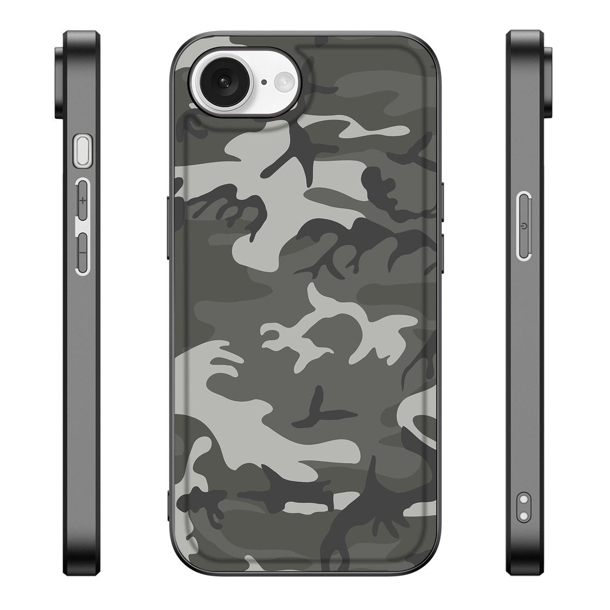 Apple iPhone 16e Back Case Army Light camouflage back cover zijaanzicht