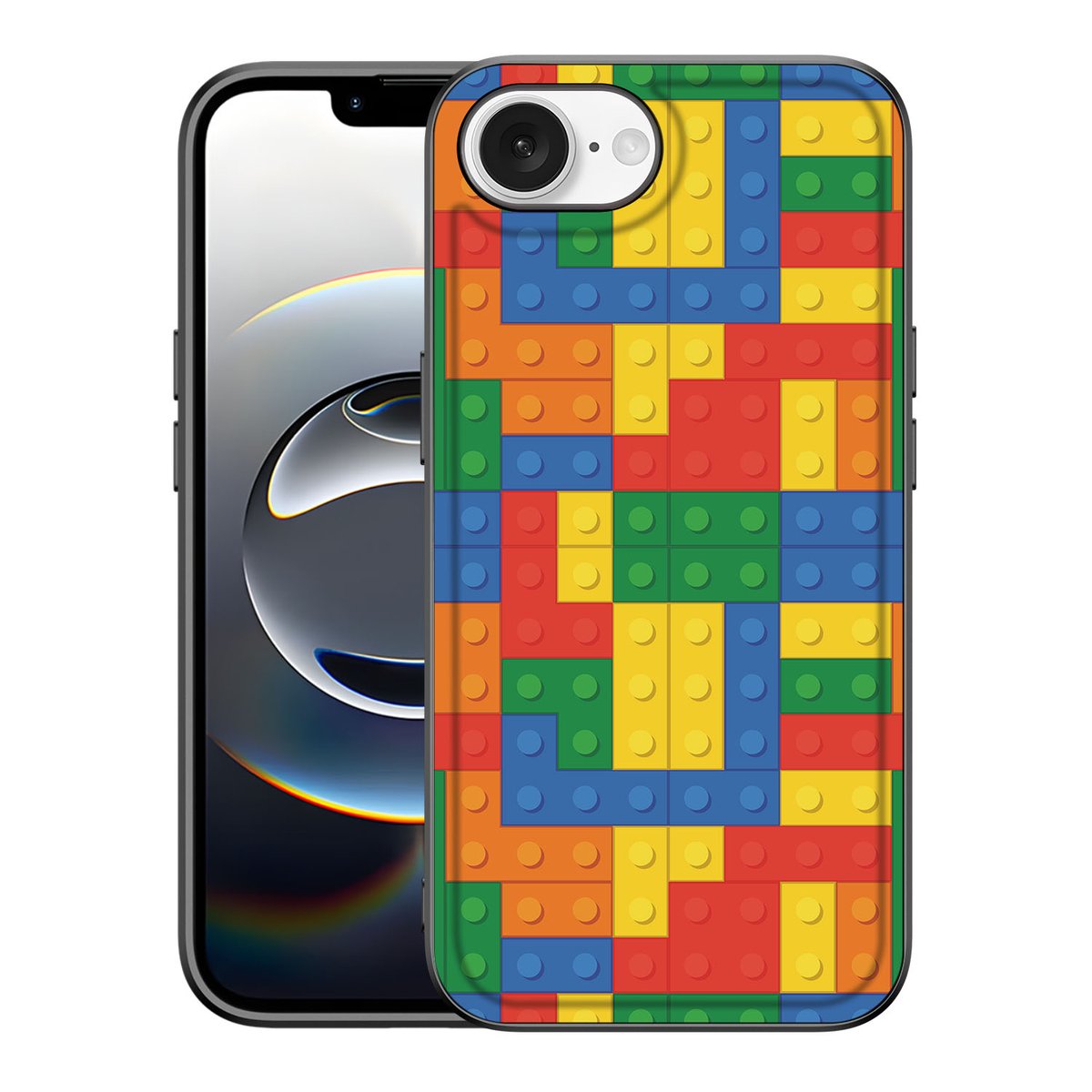 Apple iPhone 16e Back Case Blokken patroon kleurrijk