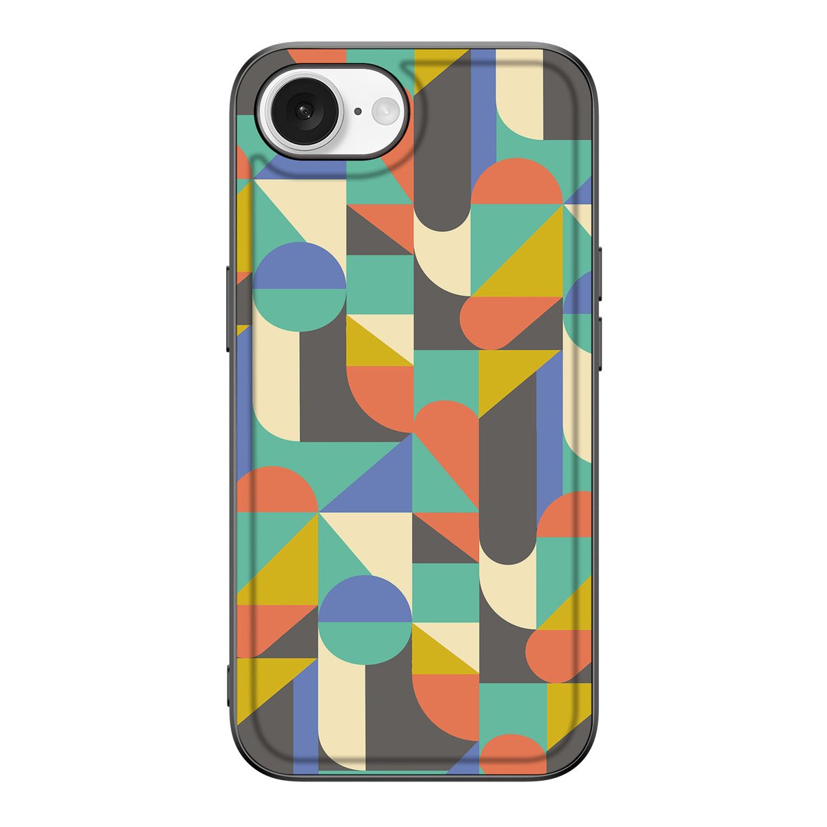 Apple iPhone 16e Back Case Funky Retro patronen retro design aanzicht