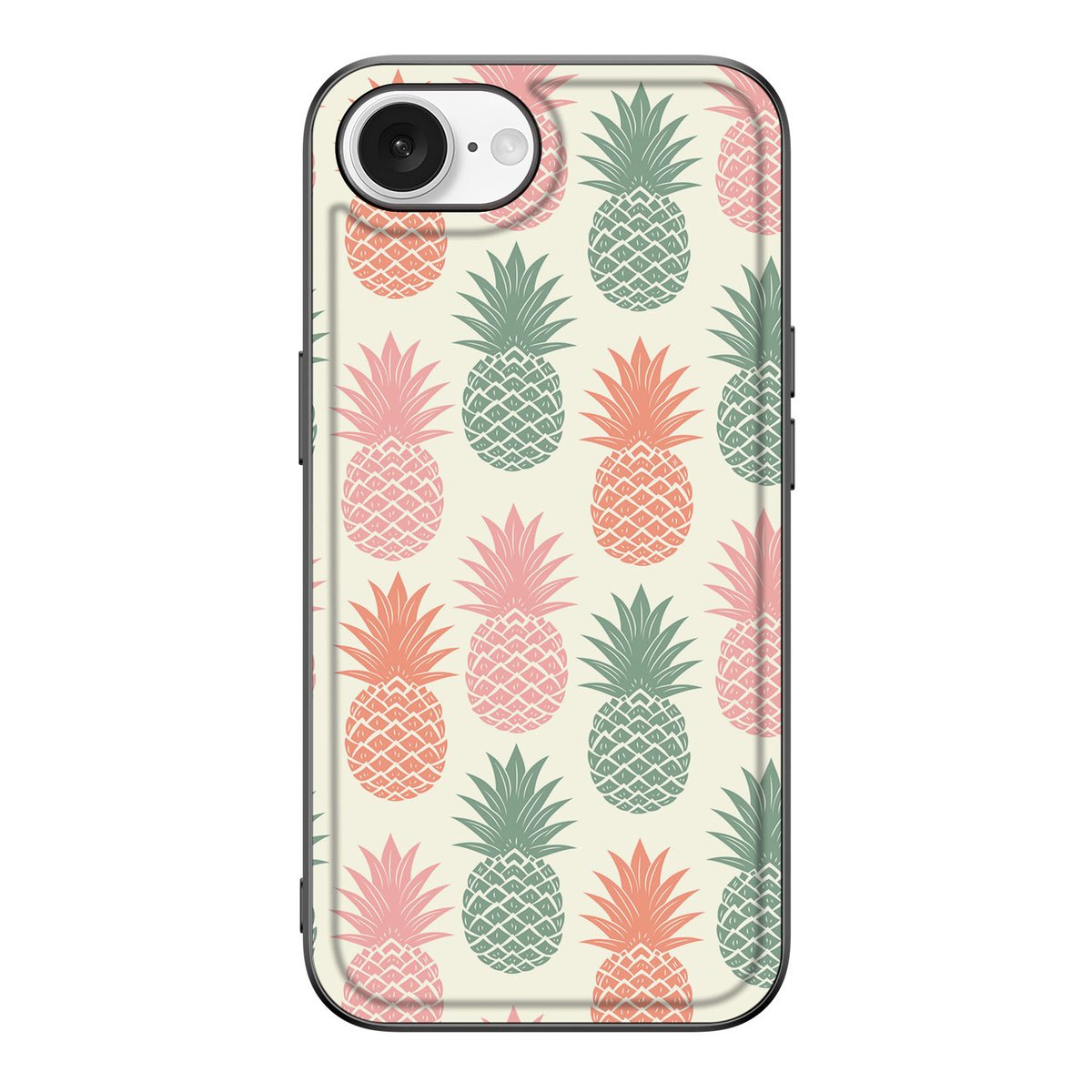 Apple iPhone 16e Back Cover Hoesje Ananas ananas design achterkant
