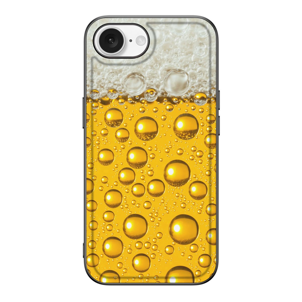 Apple iPhone 16e Back Cover Hoesje Bier eten drinken design achterkant