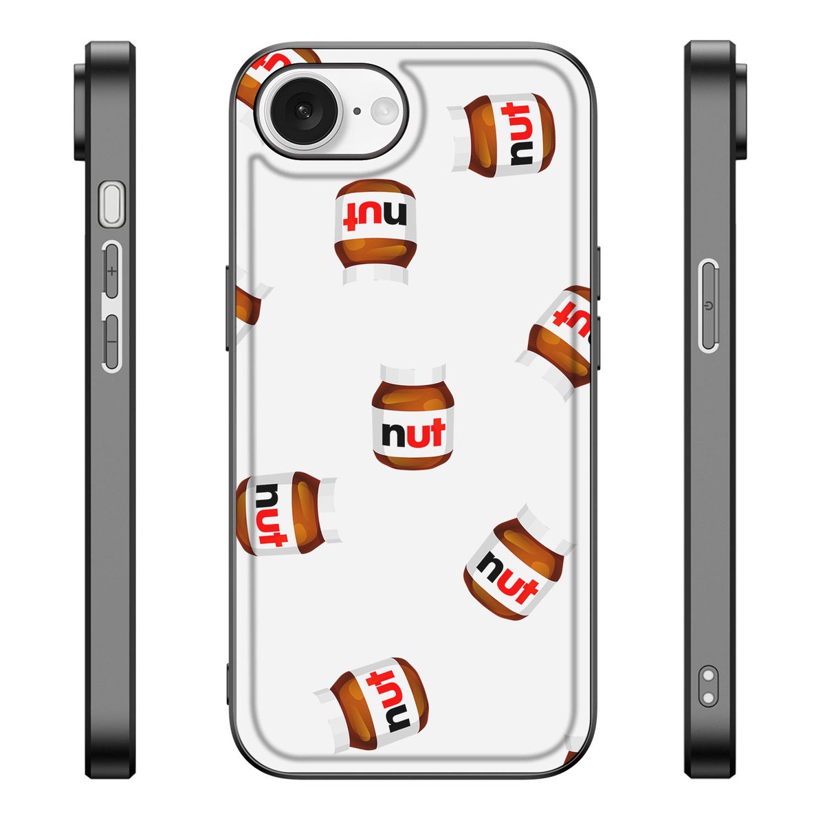 Apple iPhone 16e iPhone 16e Back Cover Hoesje Nut Jar design Nut Jar voorkant