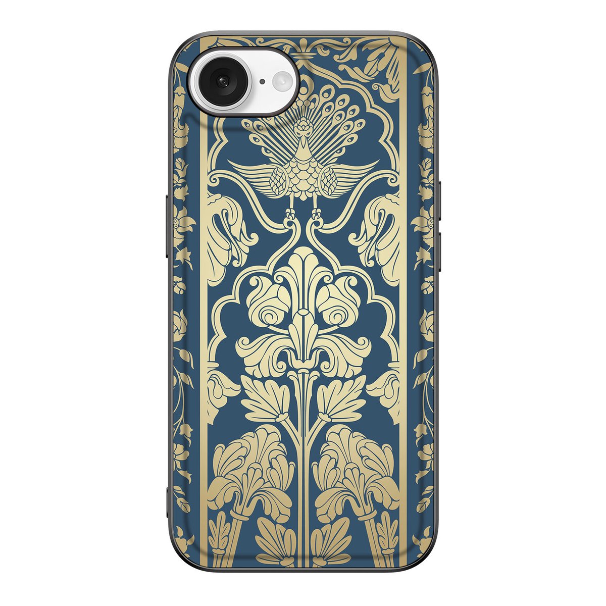 Apple iPhone 16e Bloemen Hoesje Beige Flowers back cover design bloemen illustration