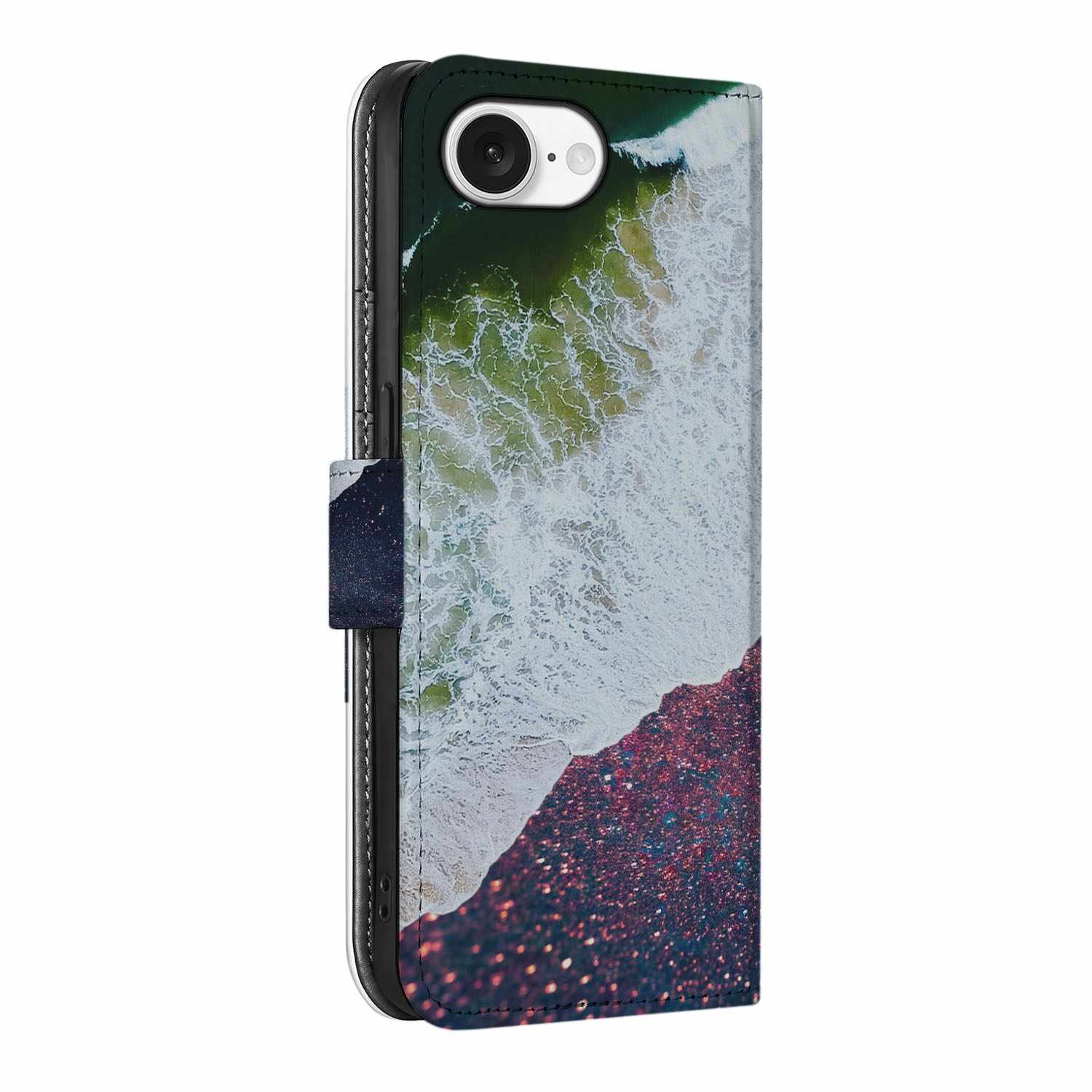iPhone 16e Book Case Sea in Space boekhoesje zee ruimte abstract