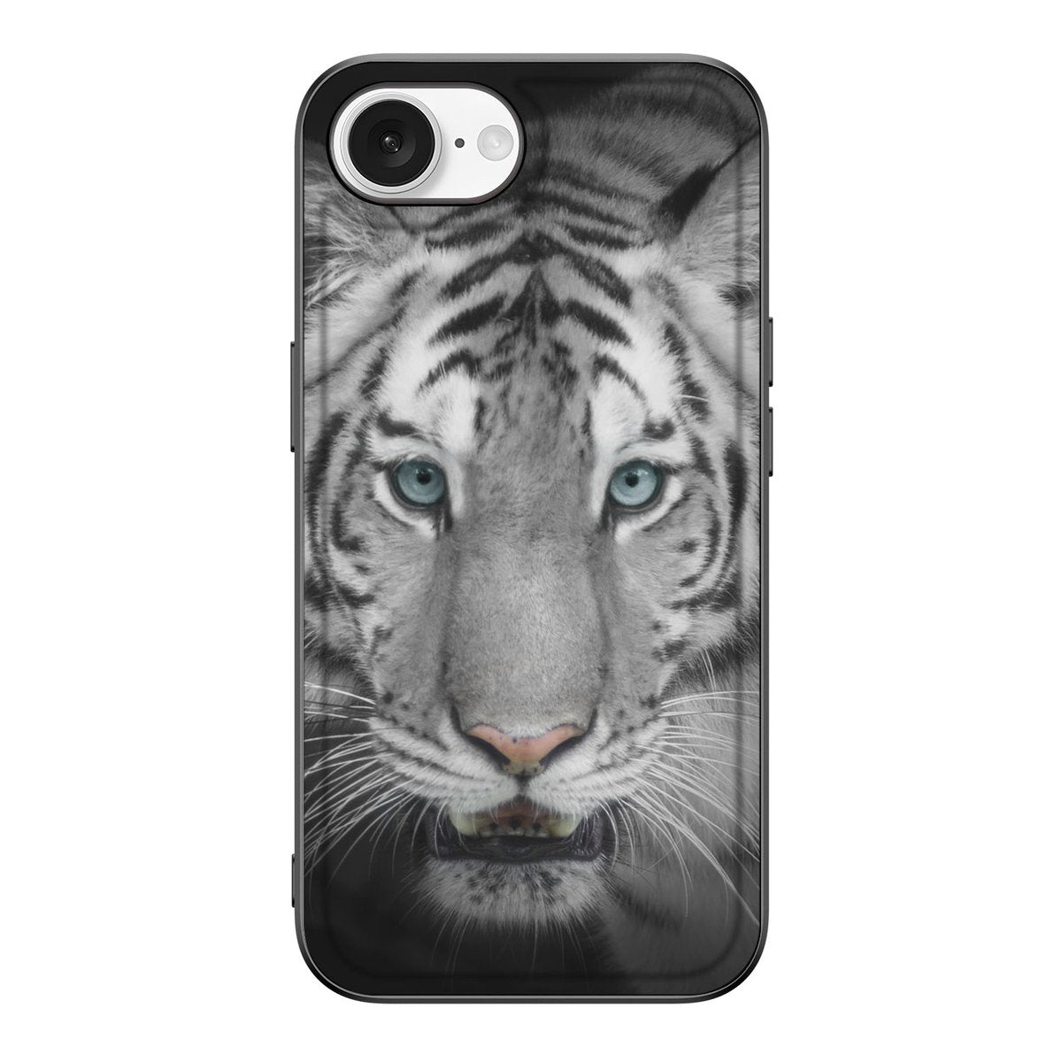 Apple iPhone 16e iPhone 16e Dierenprint Telefoonhoesje Tijger tijger print voorkant