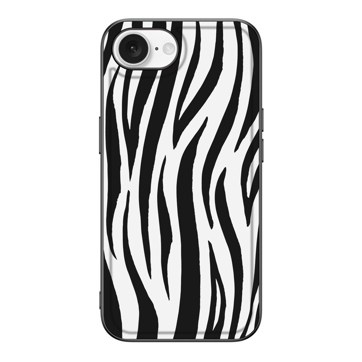Apple iPhone 16e iPhone 16e Dierenprint Telefoonhoesje Zebra zebra print back