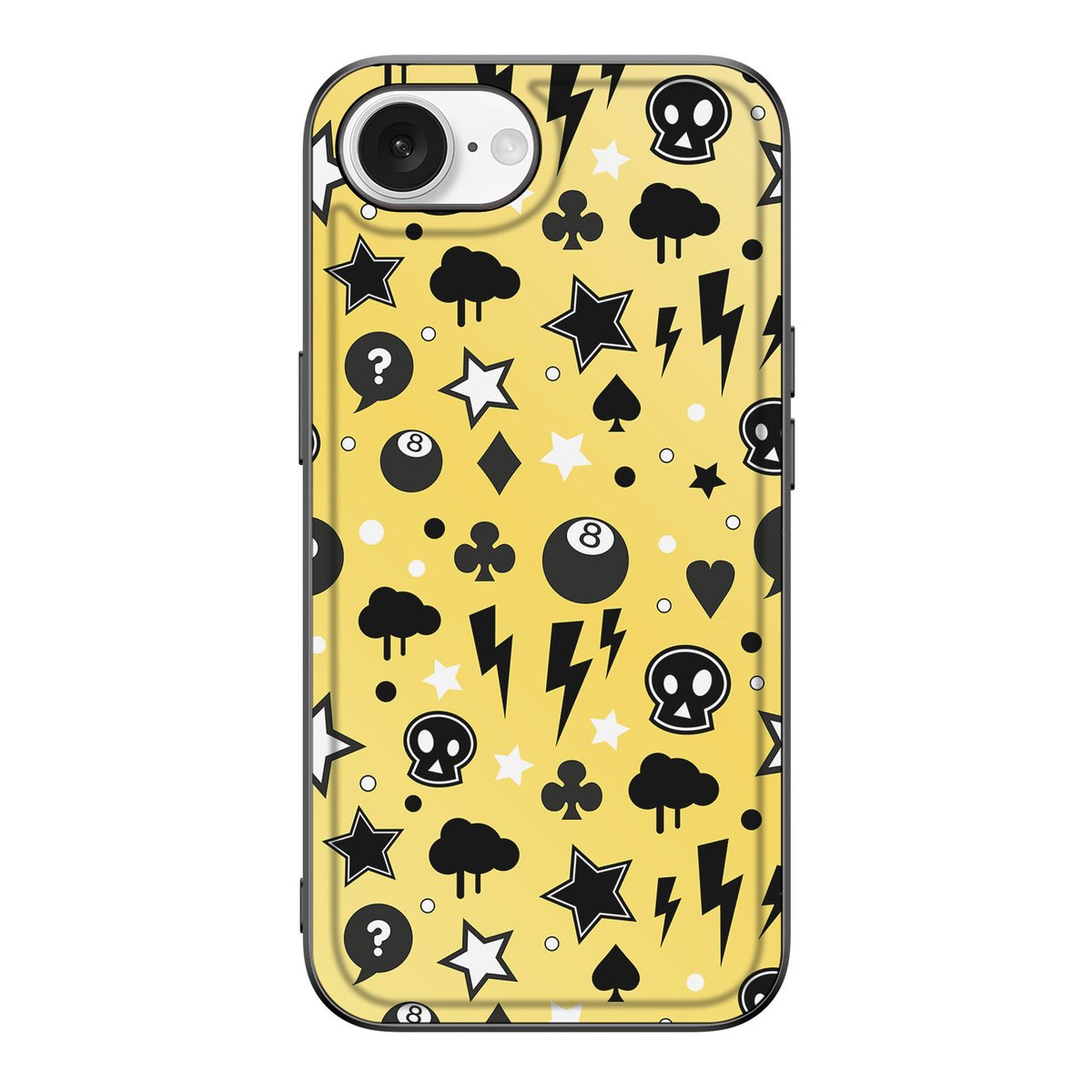 Apple iPhone 16e GSM Cover Punk Yellow hoesje geel design illustratie
