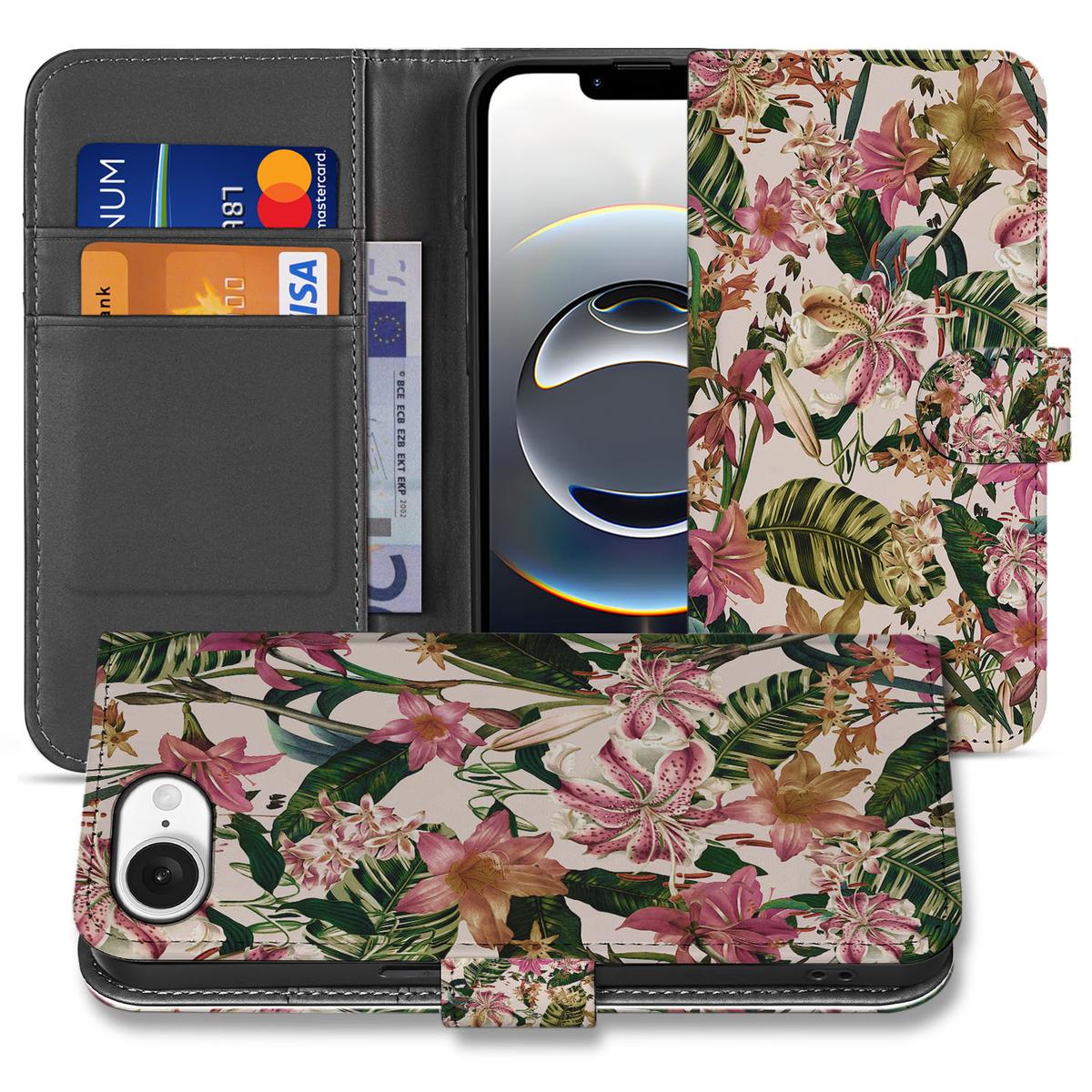 iPhone 16e Hoesje Flowers telefoonhoesje bloemen design tropisch aanzicht