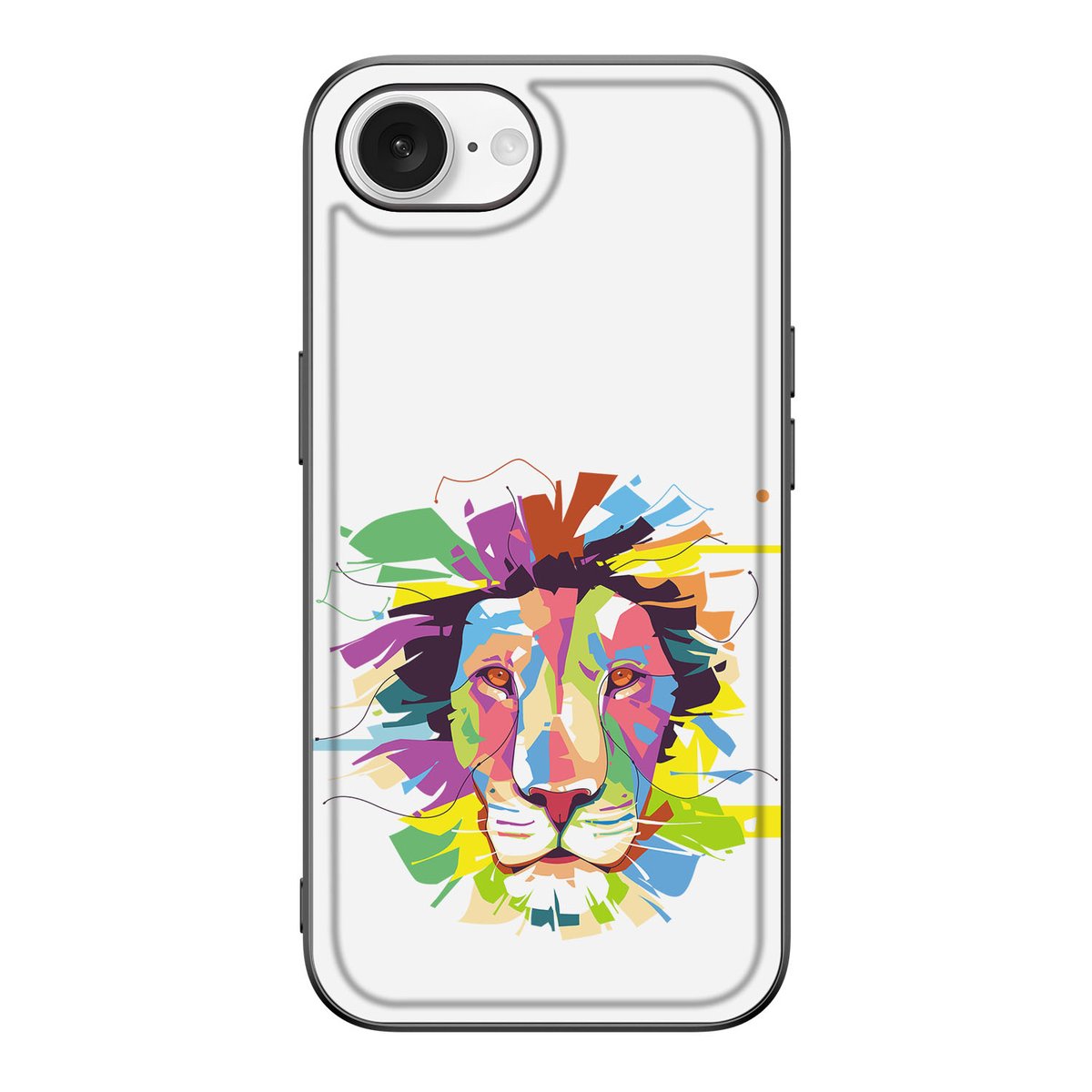 Apple iPhone 16e hoesje Lion Color illustraties voorkant