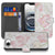 iPhone 16e Hoesje Lovely Flowers boekhoesje witte roze bloemen aanzicht