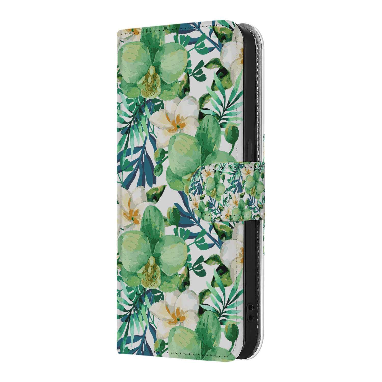 iPhone 16e Hoesje Orchidee Groen telefoonhoesje orchidee groen aanzicht