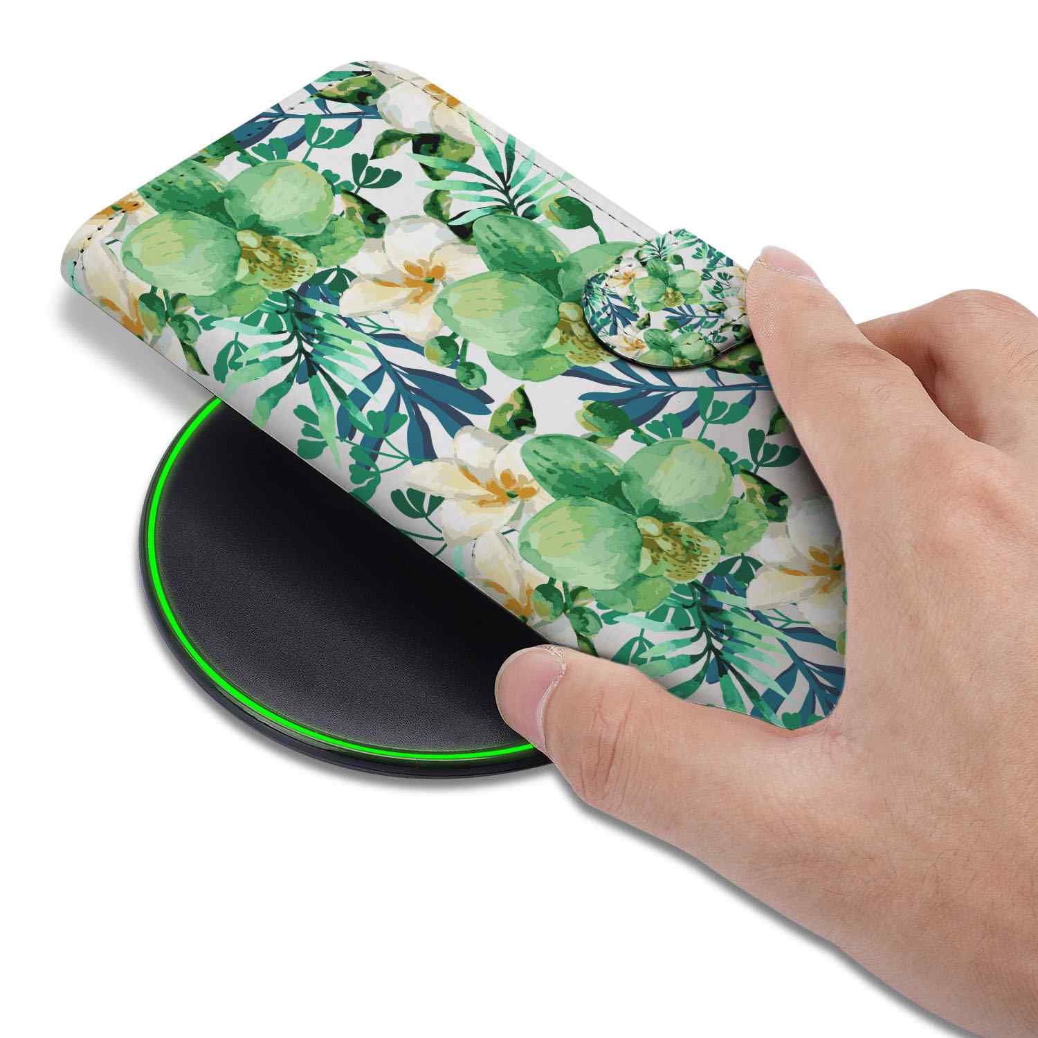 iPhone 16e Hoesje Orchidee Groen design orchidee aanzicht