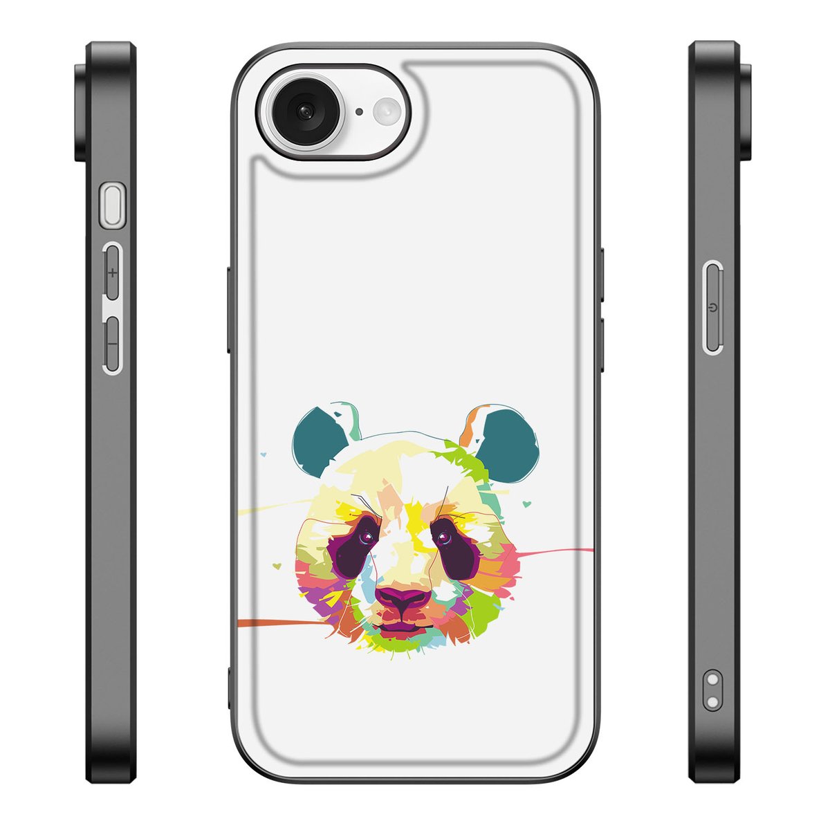 Apple iPhone 16e Hoesje Panda Color back cover illustraties panda kleur