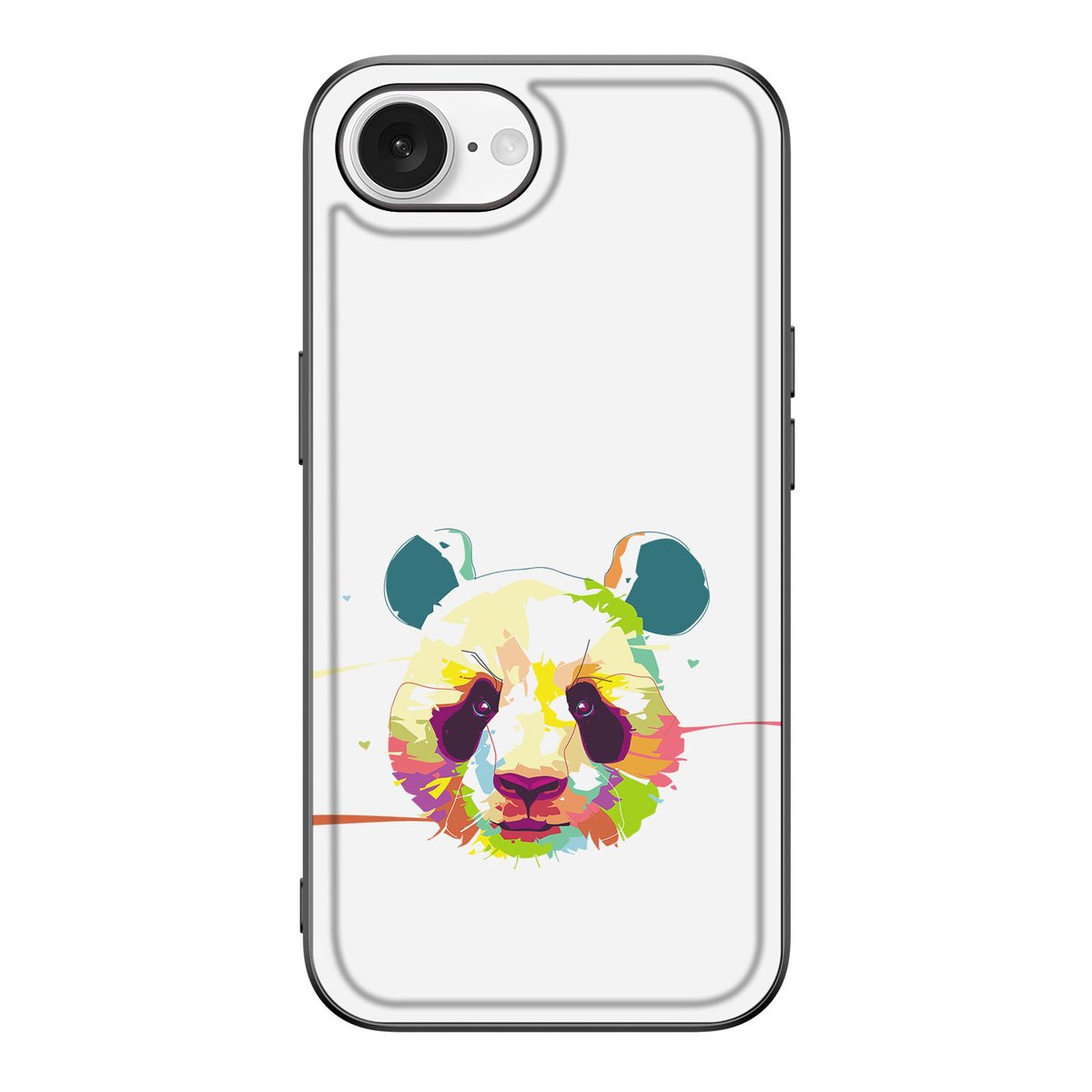 Apple iPhone 16e Hoesje Panda Color hoesje panda illustratie voorkant