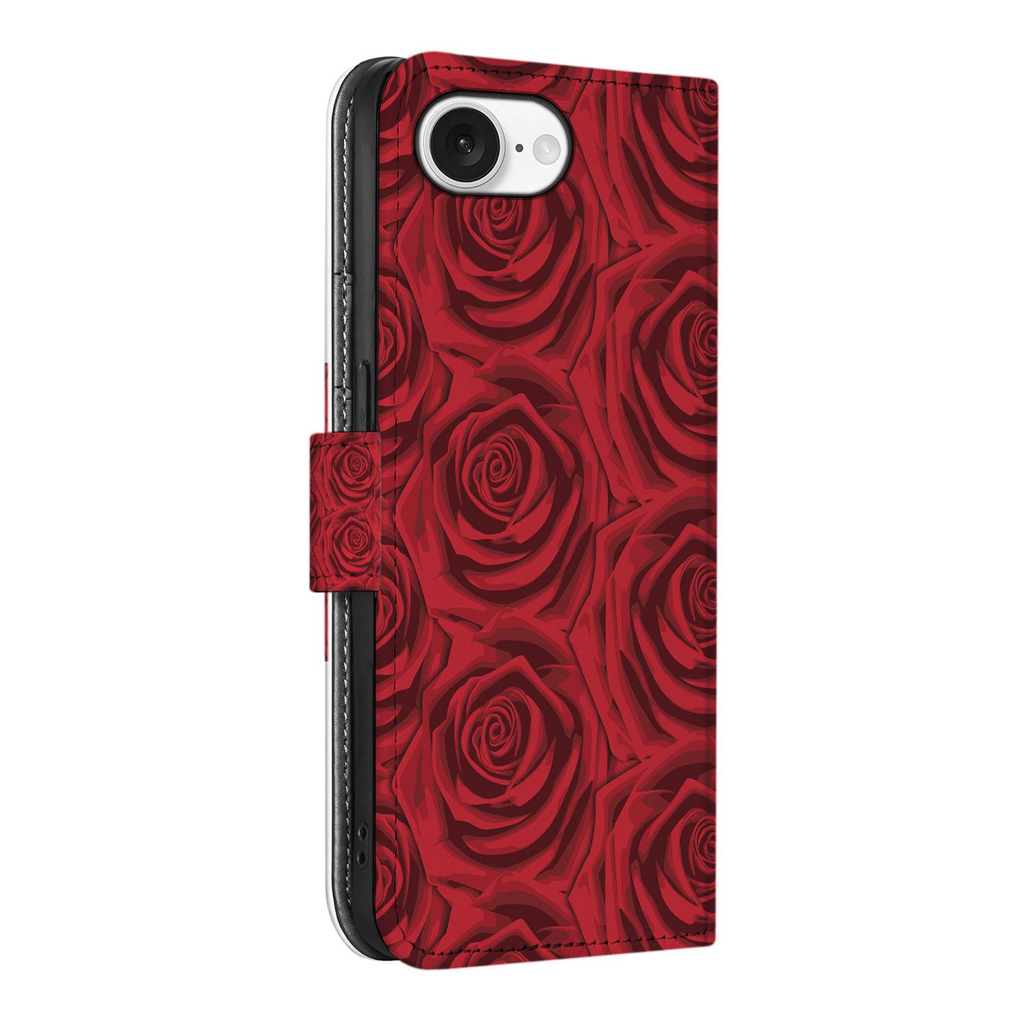 iPhone 16e Hoesje Red Roses telefoonhoesje Red Roses aanzicht