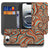 iPhone 16e Hoesje Retro bookcase designnaam voorkant achterkant