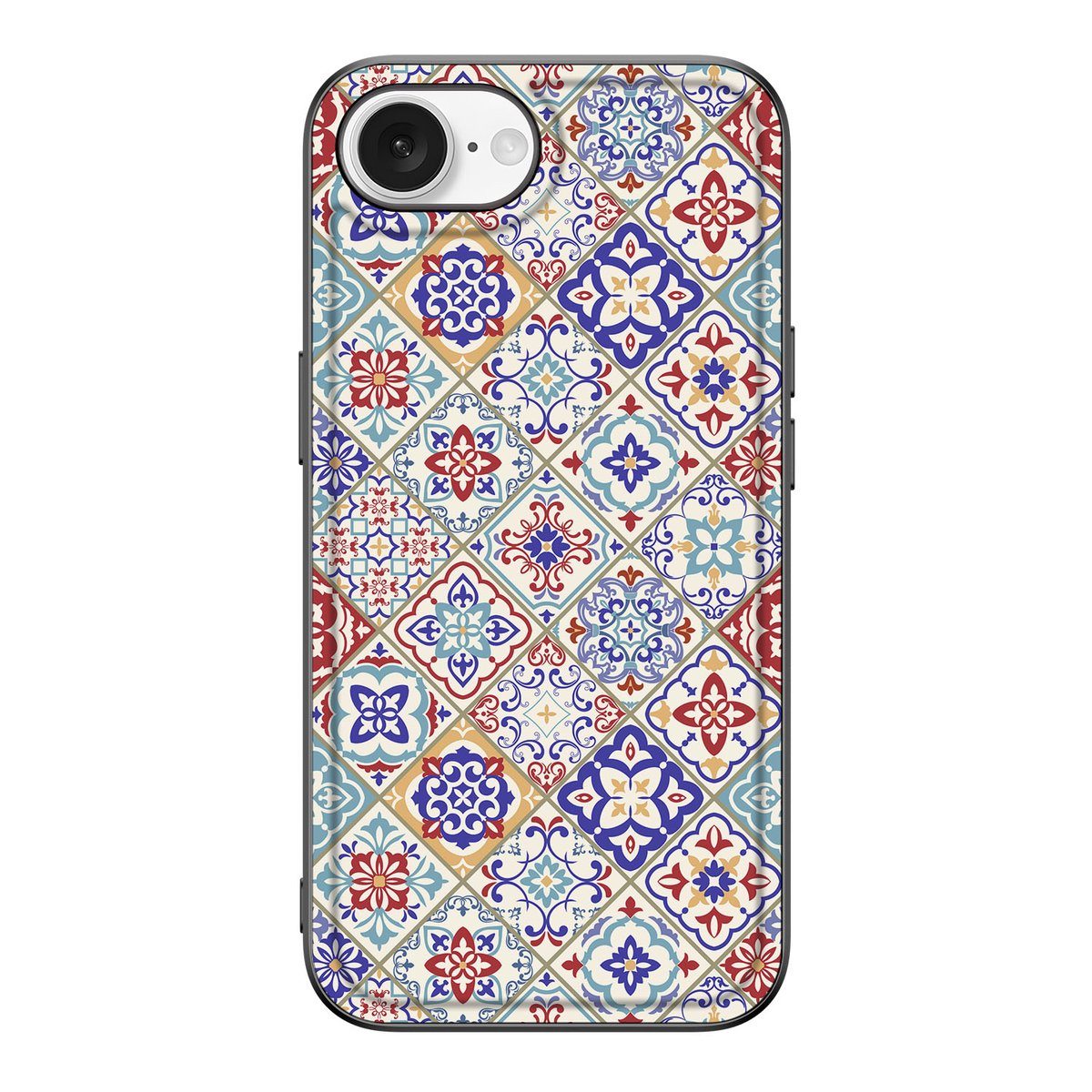 Apple iPhone 16e Marmeren Print Telefoonhoesje Tiles Color telefoonhoesje stenen print achterkant