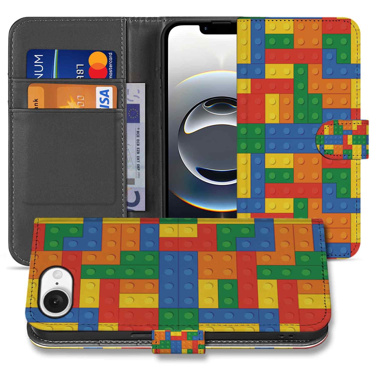 iPhone 16e Telefoon Hoesje Blokken telefoonhoesje blokken design vooraanzicht