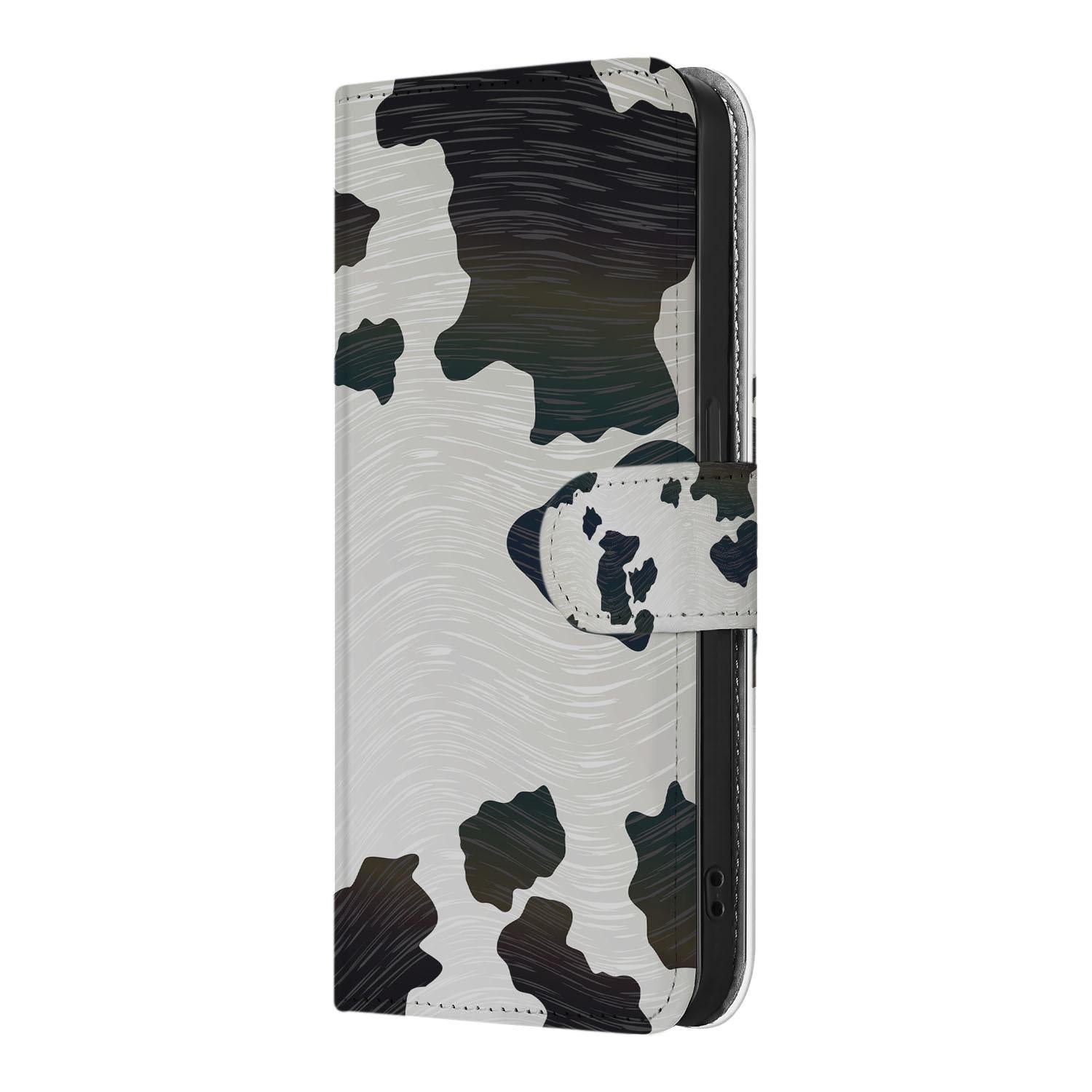 iPhone 16e Telefoonhoesje met Pasjes Koeienvlekken design koeienvlekken aanzicht