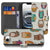 iPhone 16e Telefoonhoesje met Pasjes Vrolijke Uilen telefoonhoesje uilen design voorkant
