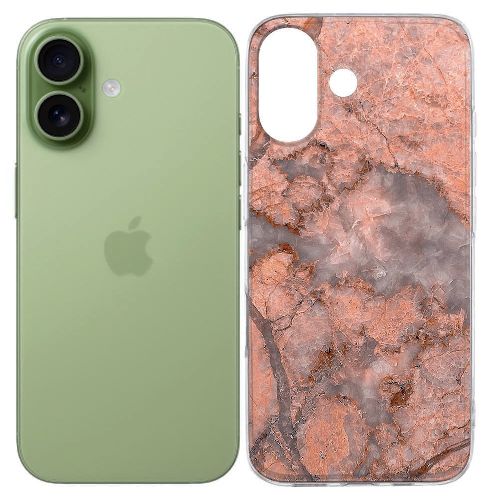TPU Hoesje Apple iPhone 17 Marmer Oranje