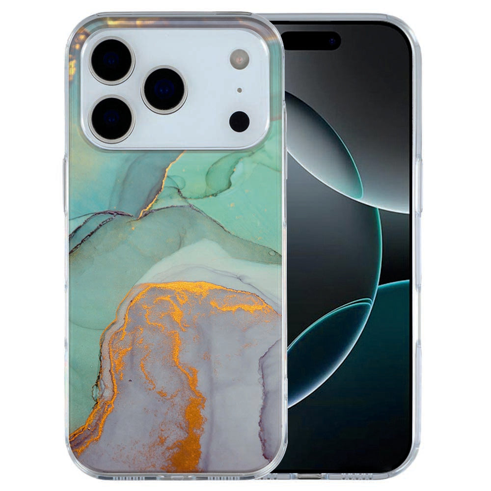 iPhone 17 Pro Max Hoesje Watercolor Mix – Levendig TPU Cover met Aquarel Print Vooraanzicht.