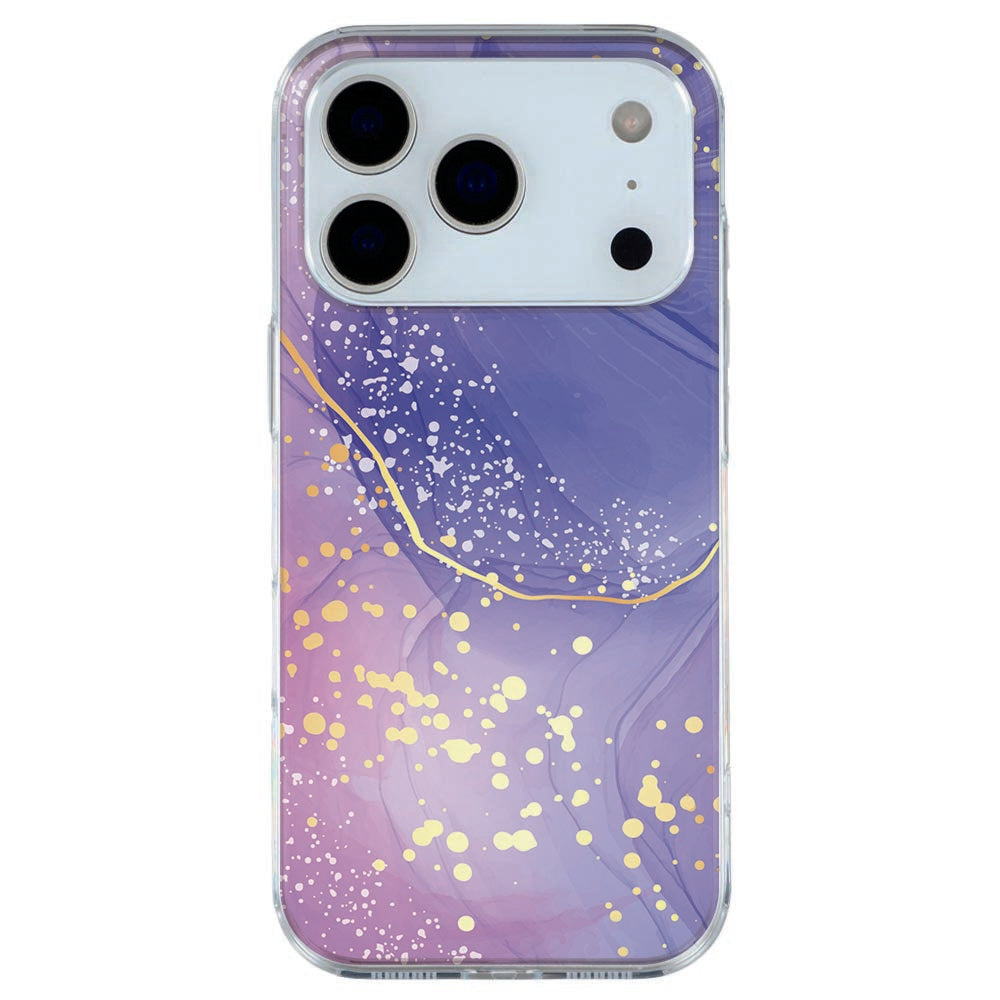 iPhone 17 Pro Max Hoesje Watercolor Paars TPU Cover Acheranzicht.