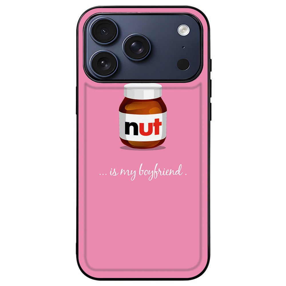 iPhone 18 Pro in het roze Nut Boyfriend hoesje, camera-eiland vrij