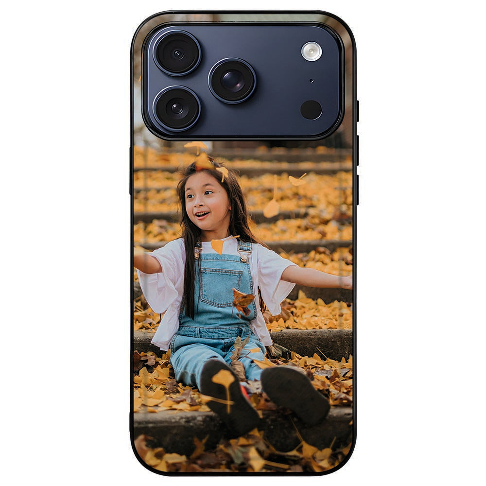iPhone 17 Pro Max Back Cover met Foto Lichtgewicht Luxe kind herfst bladeren