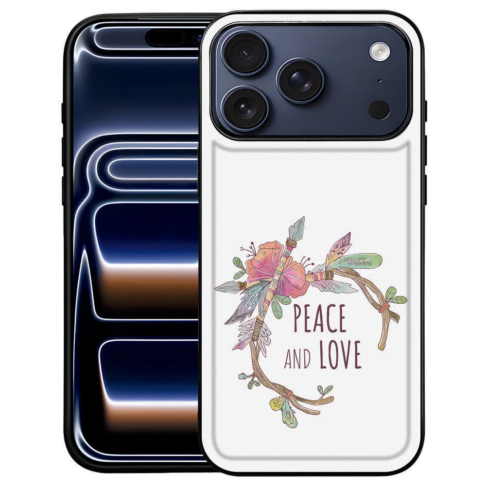 Boho Tekst iPhone 18 Pro Max backcover met handgeschreven letters en kleuraccenten