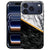iPhone 18 Pro Max back cover Marble White Black, wit marmer met zwarte en gouden aders achterop