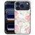 Lovely Flowers iPhone 18 Pro Max hoesje met witte en roze bloemen op kunstleer