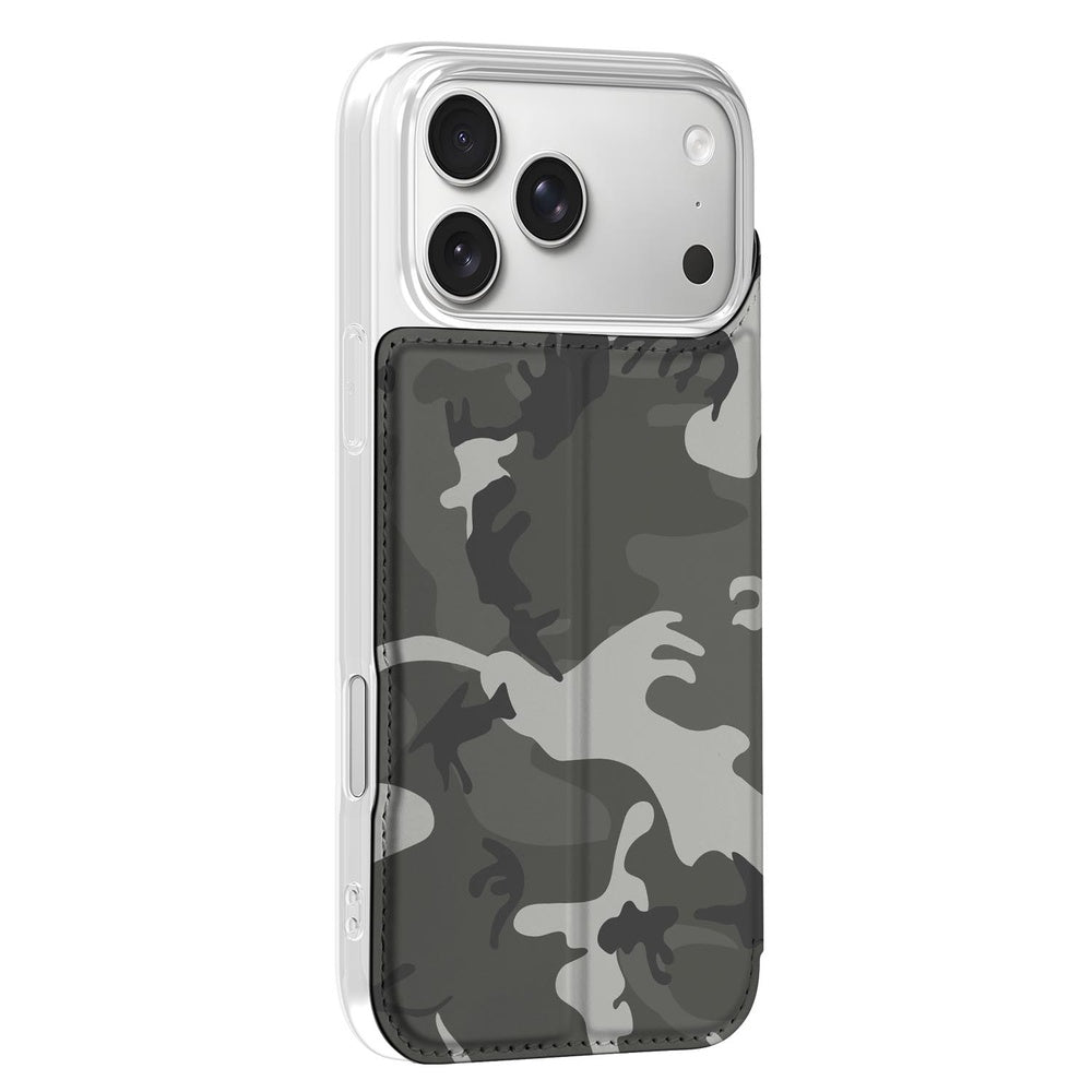 Apple iPhone 18 Pro Book Wallet Case Army Light camouflage design achterzijde
