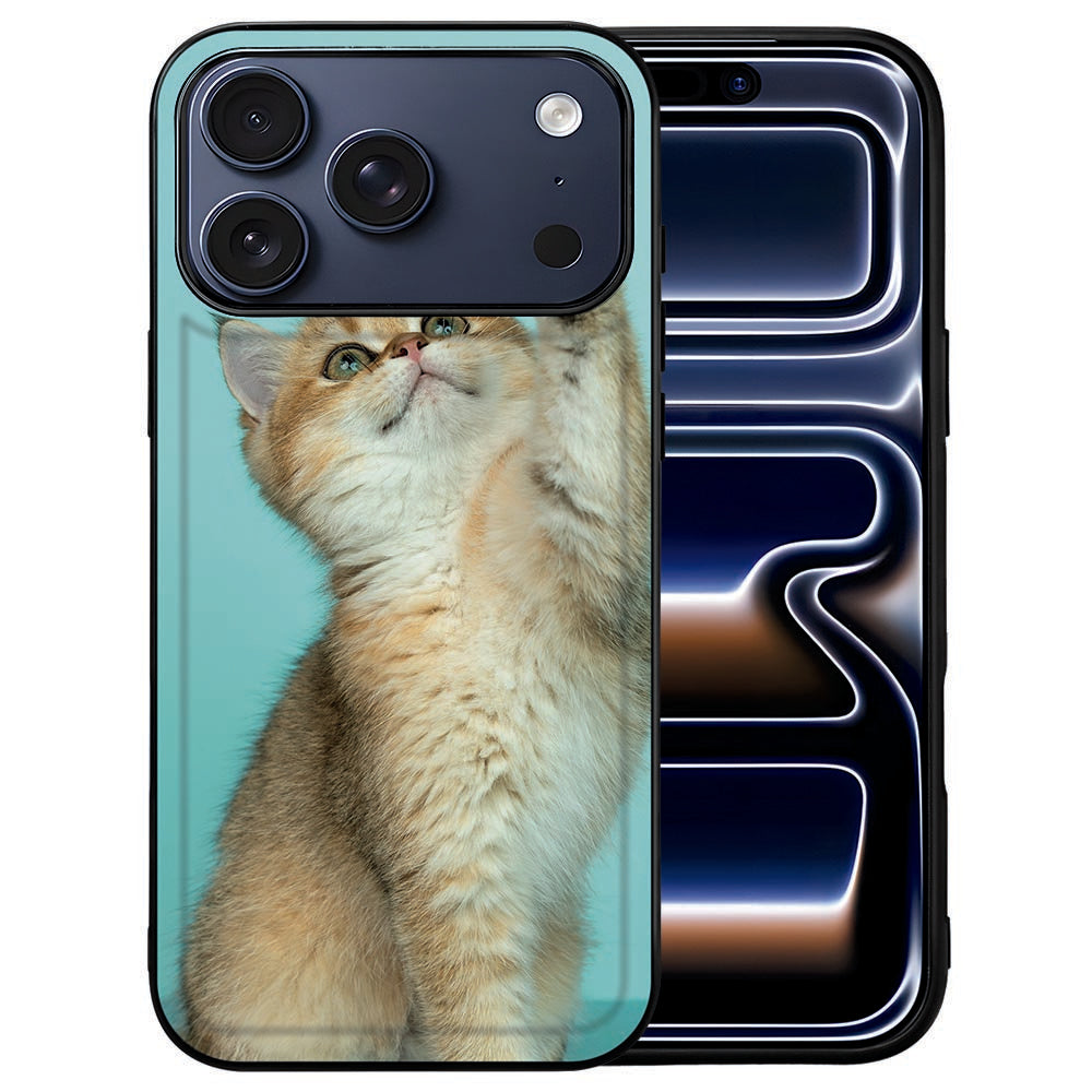 iPhone 17 Pro hoesje ontwerpen met foto Custom back cover kat ontwerp voorzijde