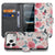 iPhone 18 Pro hoesje met pasjeshouder Butterfly Roses, overzicht open en gesloten