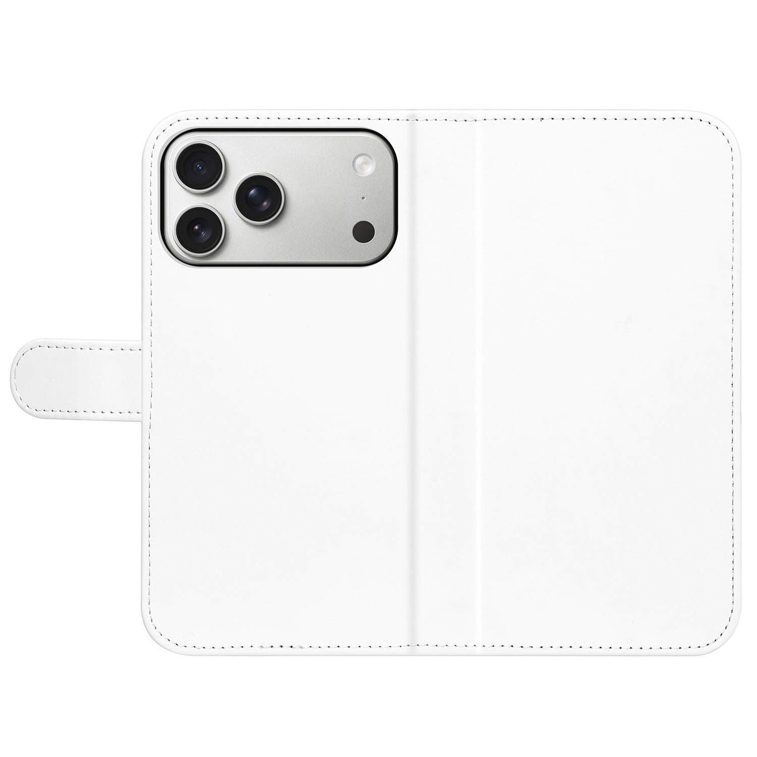 iPhone 18 Pro bookcase wit achterkant met camera-uitsparing