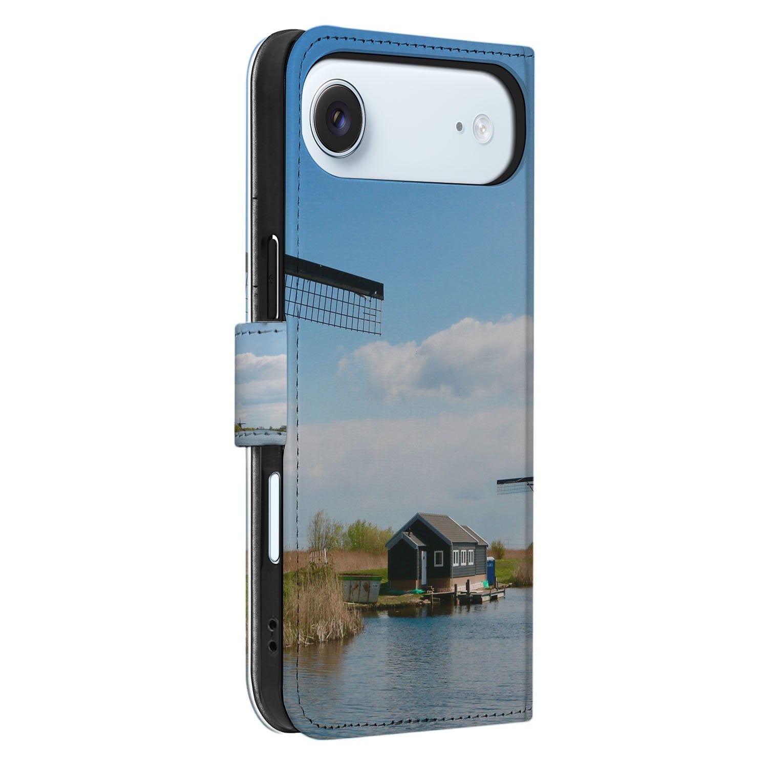 iPhone Air Book Case met Foto Portemonnee Hoesje landschap water molen