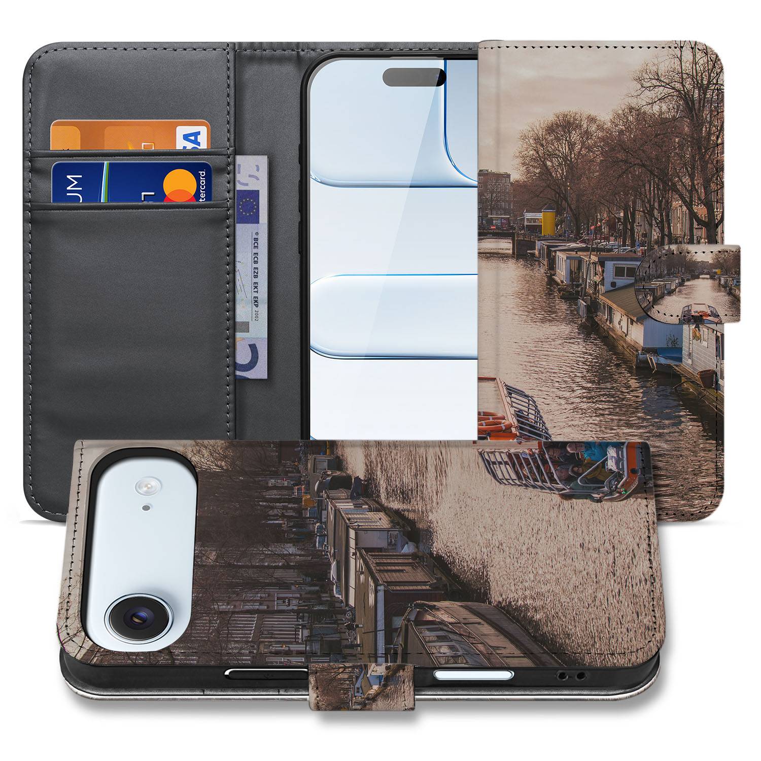 iPhone Air Book Case met Foto Portemonnee Hoesje binnenkant foto design