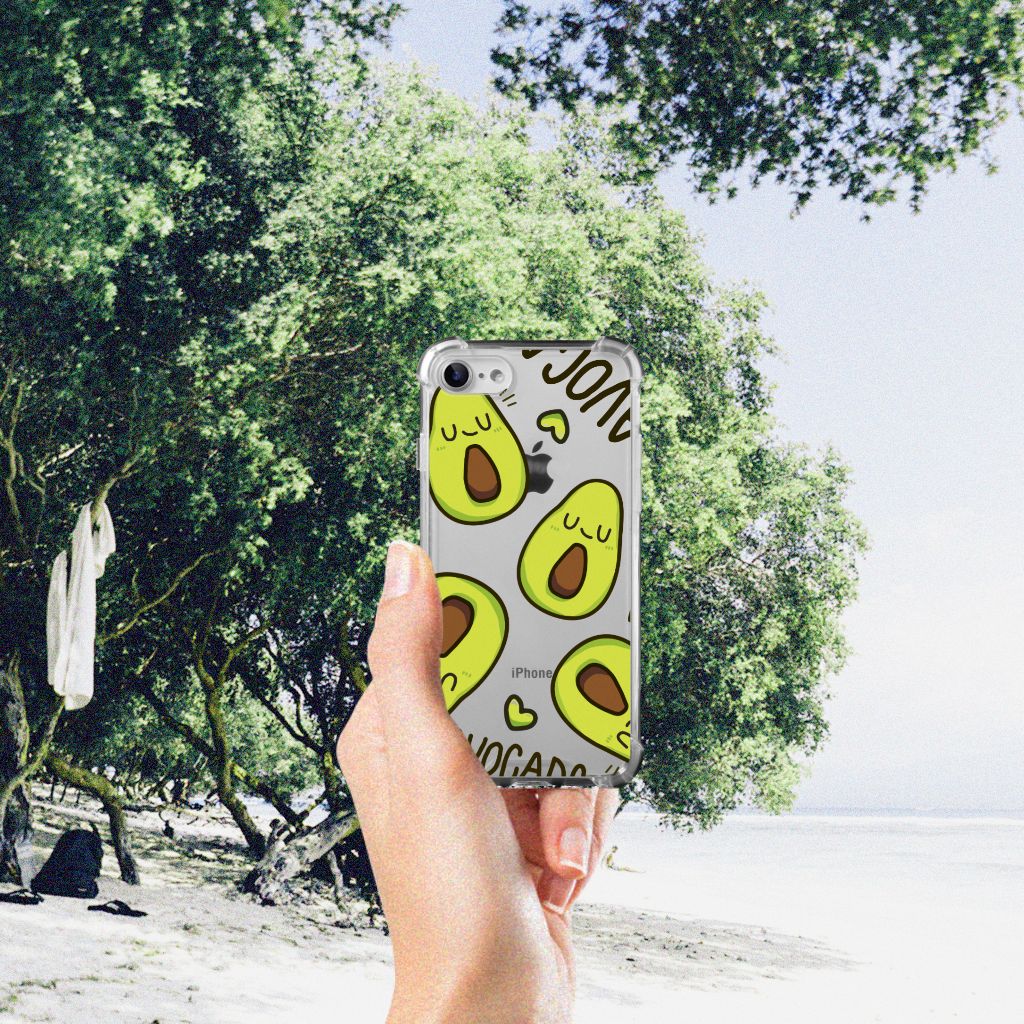 iPhone SE 2022/2020 | iPhone 8/7 Stevig Bumper Hoesje Avocado Singing B2C Telecom
