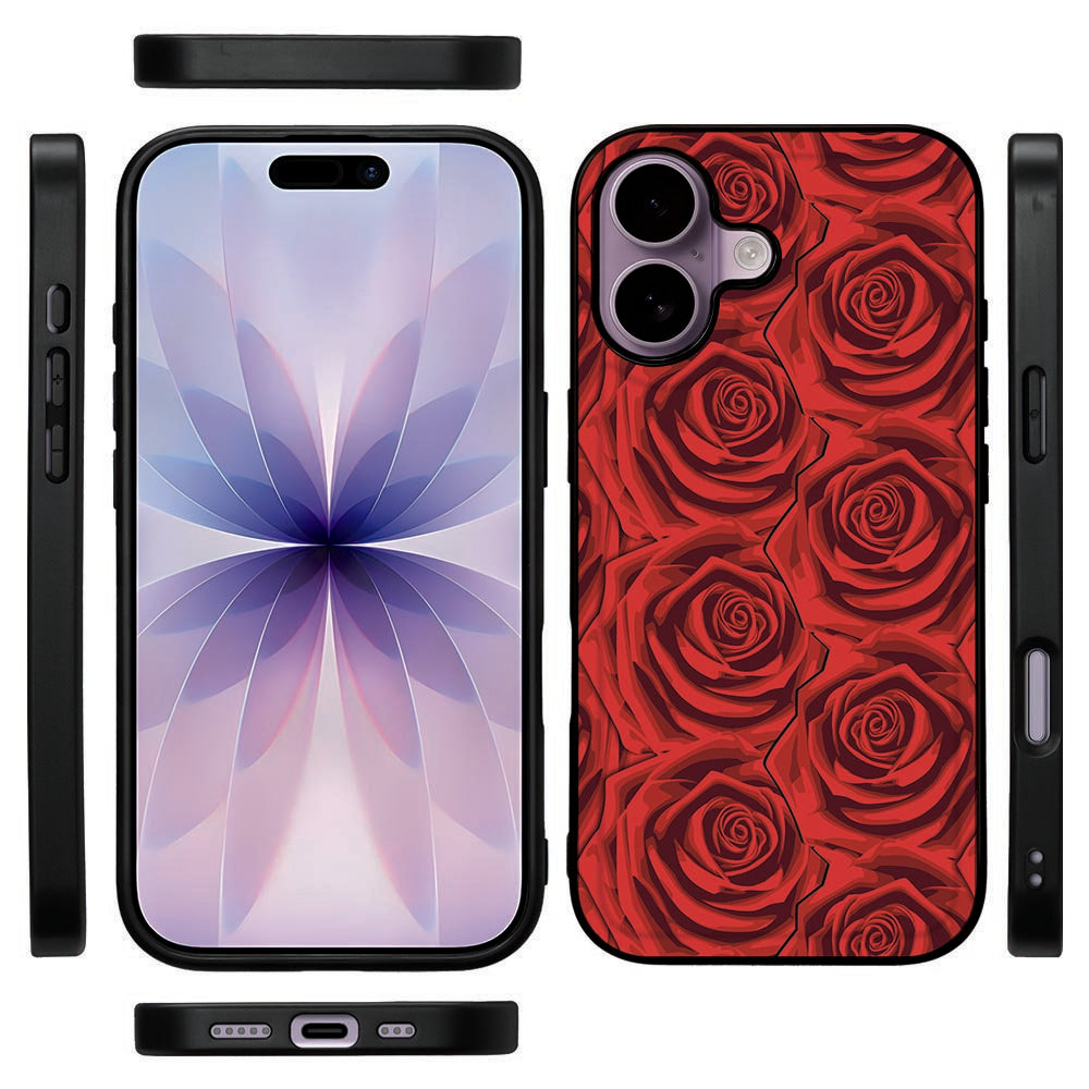 iPhone17 Hoesje Red-Roses hoesje red-roses voorkant achterkant zijkanten