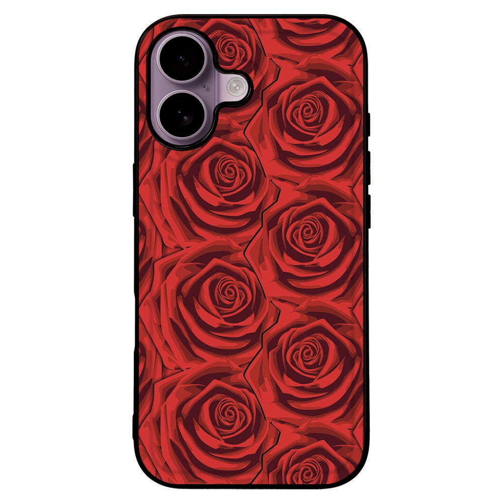 iPhone17 Hoesje Red-Roses telefoonhoesje rozenmotief achterkant
