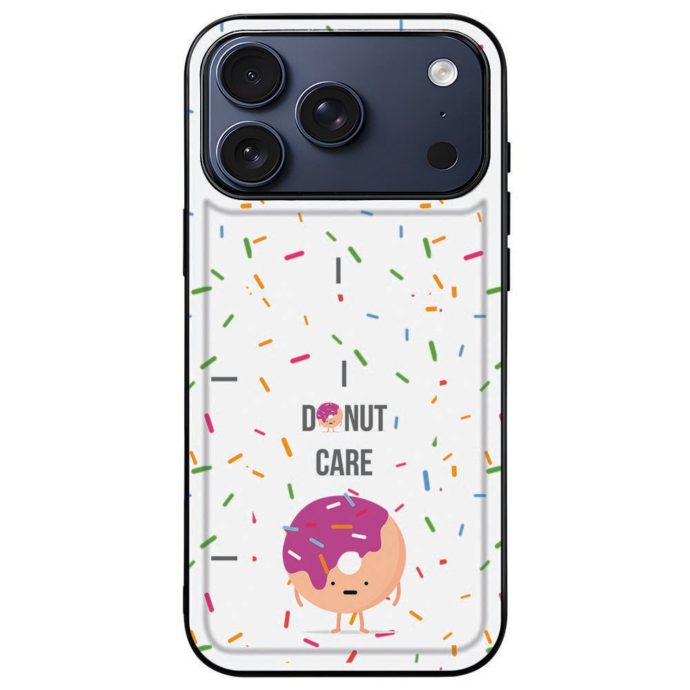 iPhone 18 Pro in het Donut hoesje, achterkant met donutprint en camera-eiland