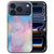 Roze en blauwe aquarelprint op de achterkant van het iPhone 18 Pro hoesje Watercolor Light