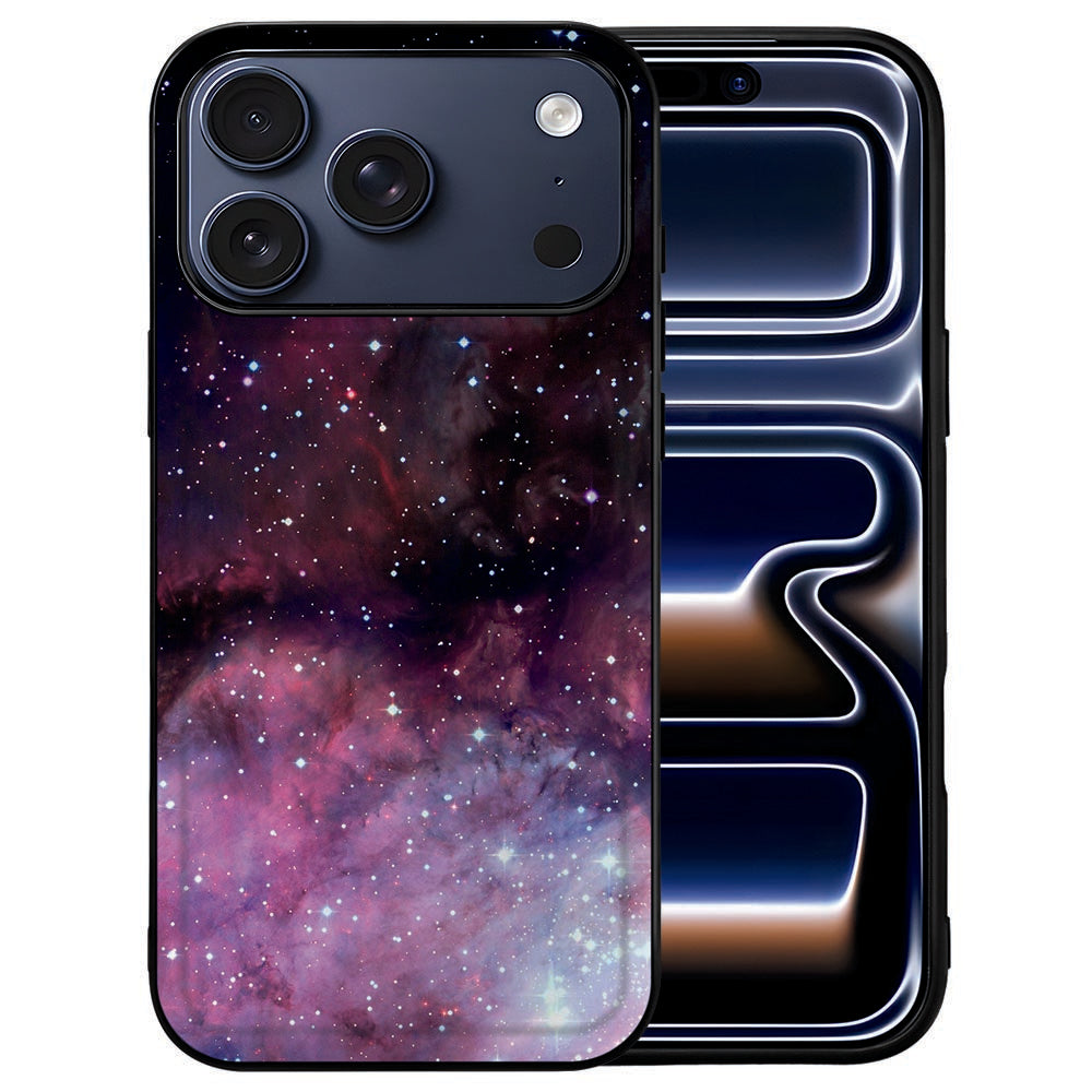 Paarse sterrennevel op de achterkant van het iPhone 18 Pro hoesje Galaxy