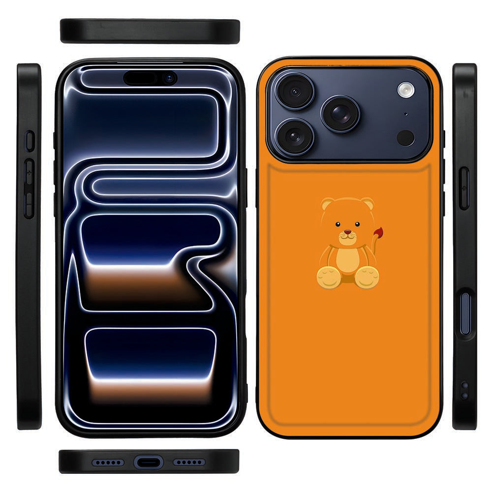 Zwarte TPU-rand van de Baby Beer back cover voor de iPhone 18 Pro, gezien vanaf de zijkant