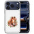 iPhone 18 Pro hoesje Paard met beige paardenillustratie op kunstleren achterkant