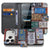 iPhone 18 Pro hoesje met pasjeshouder Kentekenplaten, open en dicht getoond met nummerbordcollage
