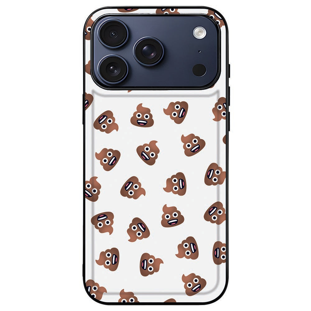 iPhone 18 Pro in de Poep Emojis back cover, patroon rond het camera-eiland