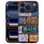 Back cover iPhone 18 Pro Max Kentekenplaten, collage van verweerde vintage platen op de achterkant